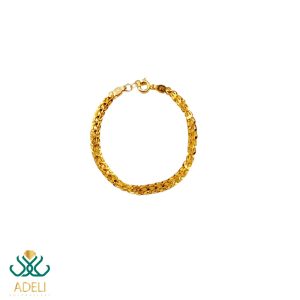 دستبند طلا شل شربتی کد 13819